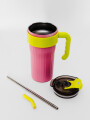 Vaso Con Tapa + Sorbito Patricio Estampado 1