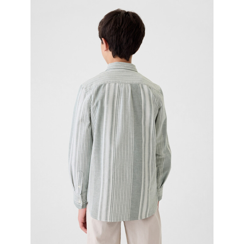 FA24 LS OXFORD GREEN STRIPE