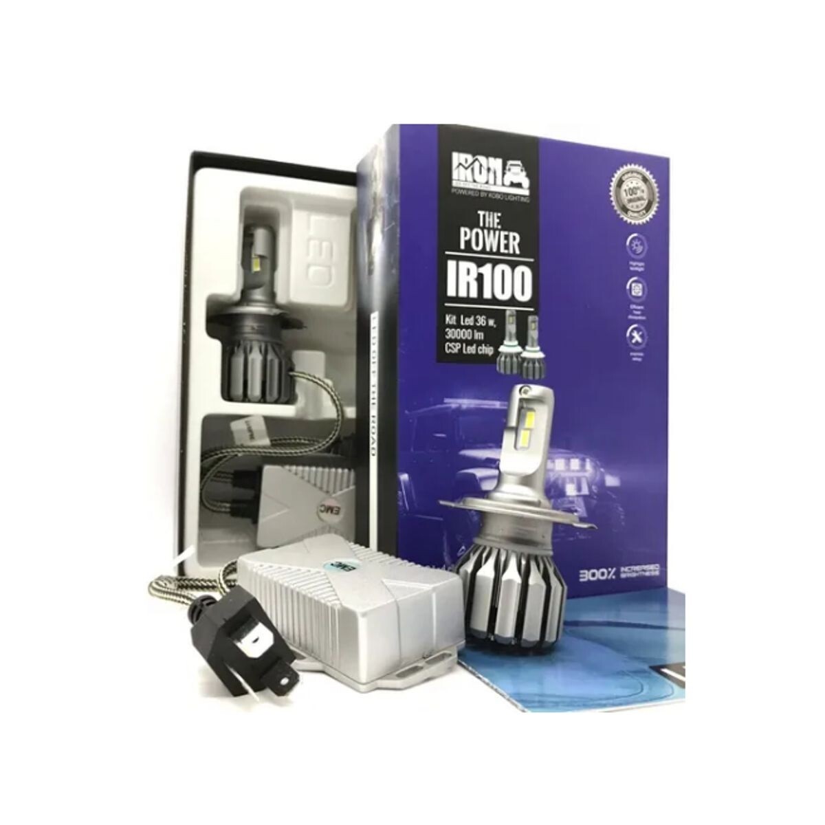 KIT LED H11 / H8 30.000LM / 36W - 6000K IR100 