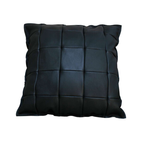 Almohadón Cuero 48x48cm Lisa Negro