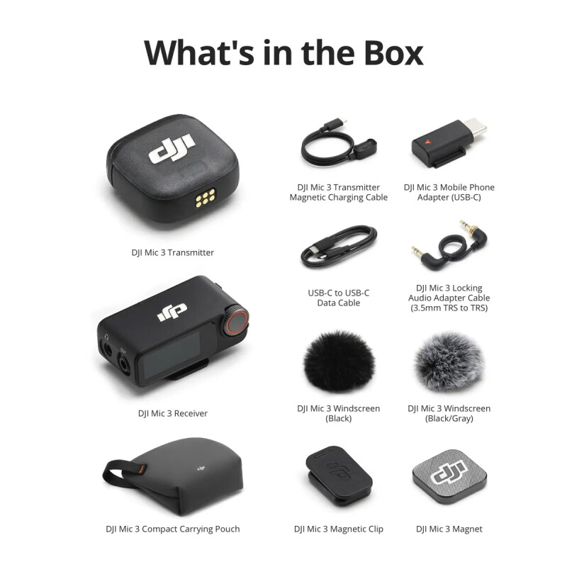 Micrófono Solapero Inalámbrico DJI Mic 3 Advanced Mini Micrófono Solapero Inalámbrico DJI Mic 3 Advanced Mini