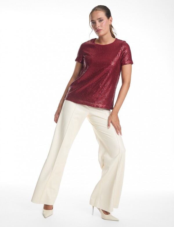 Blusa Lentejuelas BORDEAUX