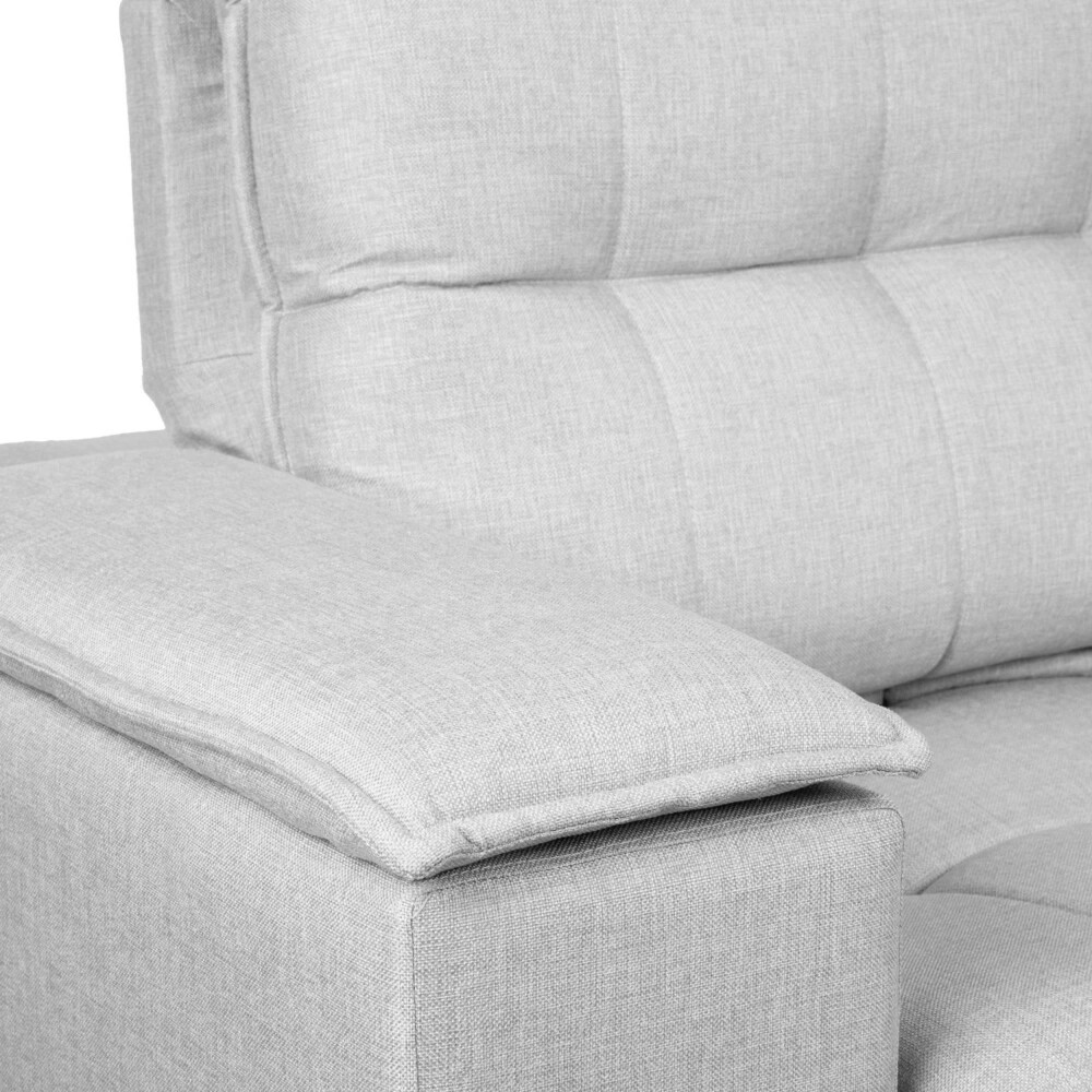 SOFA RETRACTIL 3 CUERPOS TELA GRIS ATLANTA