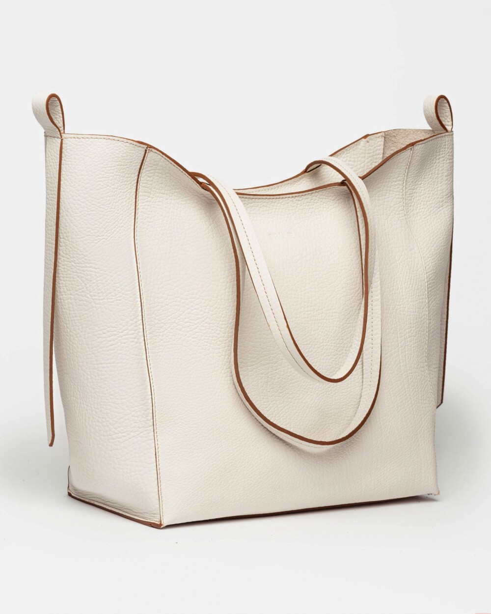Shopper Cadiz en cuero graneado Natural