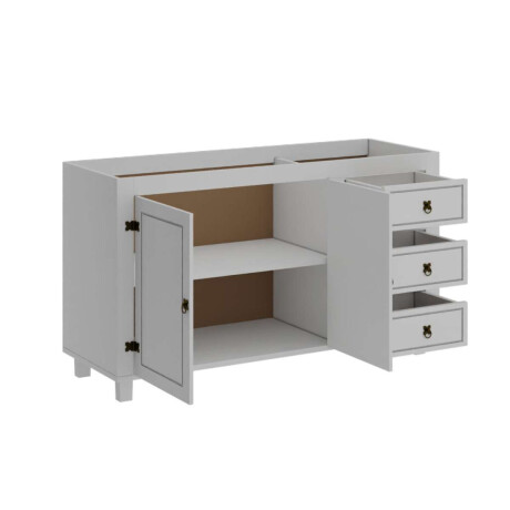 Bajo mesada 2 Puertas, 3 cajones Blanca Blanca