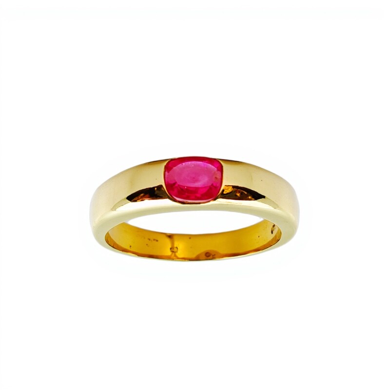 Anillo Solitario-Oro Bajo-Piedra Rubi-AN8135 conpiedra