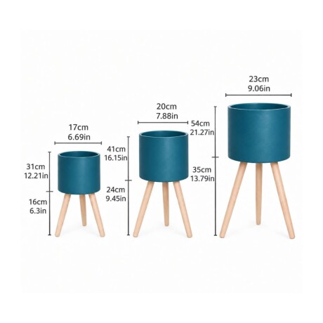 Set de macetas Concret Verde