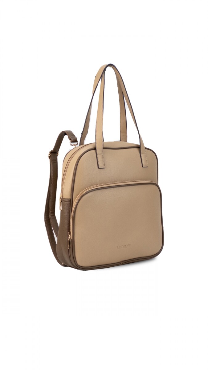 MOCHILA CLARA - VISON C/CAFE 