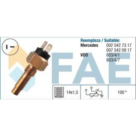 BULBO INTERRUPTOR - TEMPERATURA AGUA M.BENZ CAMION-OMNIBUS FAE BULBO INTERRUPTOR - TEMPERATURA AGUA M.BENZ CAMION-OMNIBUS FAE