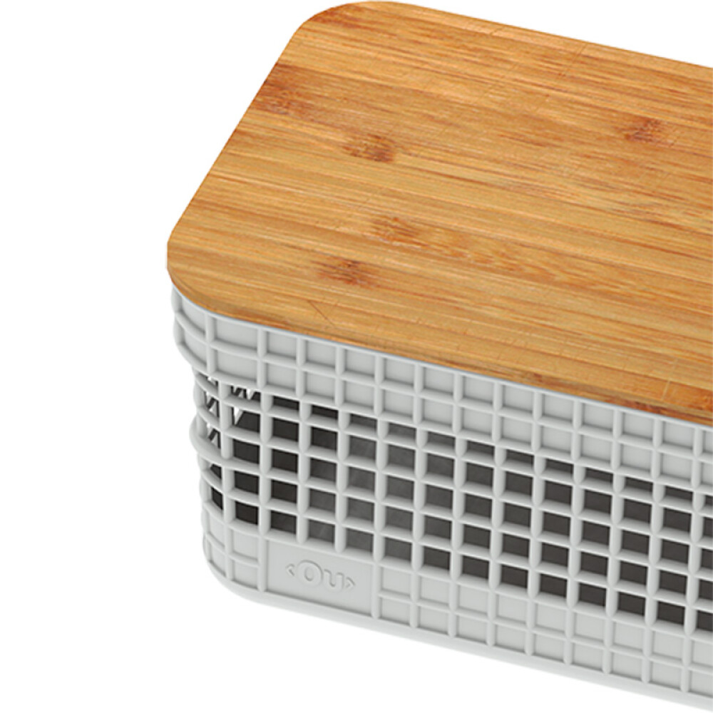 Organizador Rejilla S | Tapa Bambú Blanco