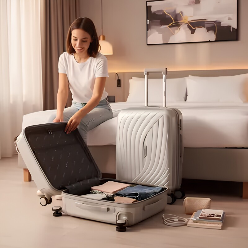 Valija Carry On Zenit Florencia Plateado