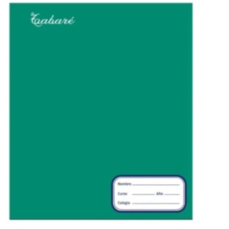 CUADERNO TABARÉ 96 HOJAS -VERDE X UNIDAD VERDE