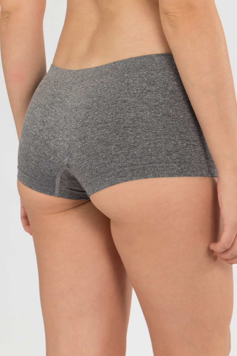 Bikini algodón lycra rayado Gris melange
