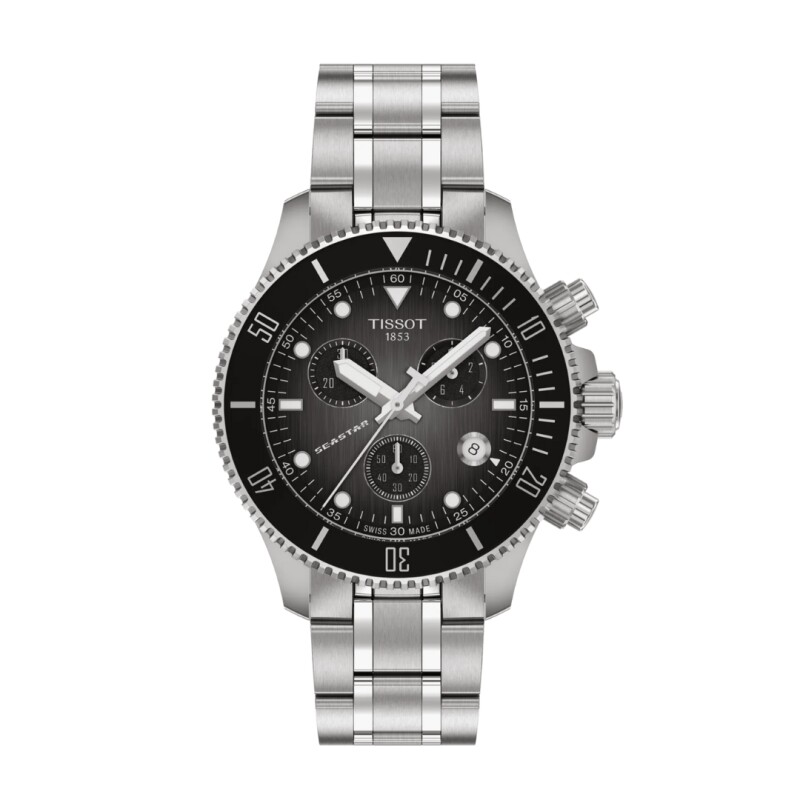 Reloj Tissot T1202171106100 Seastar 1000 38mm para hombre Negro