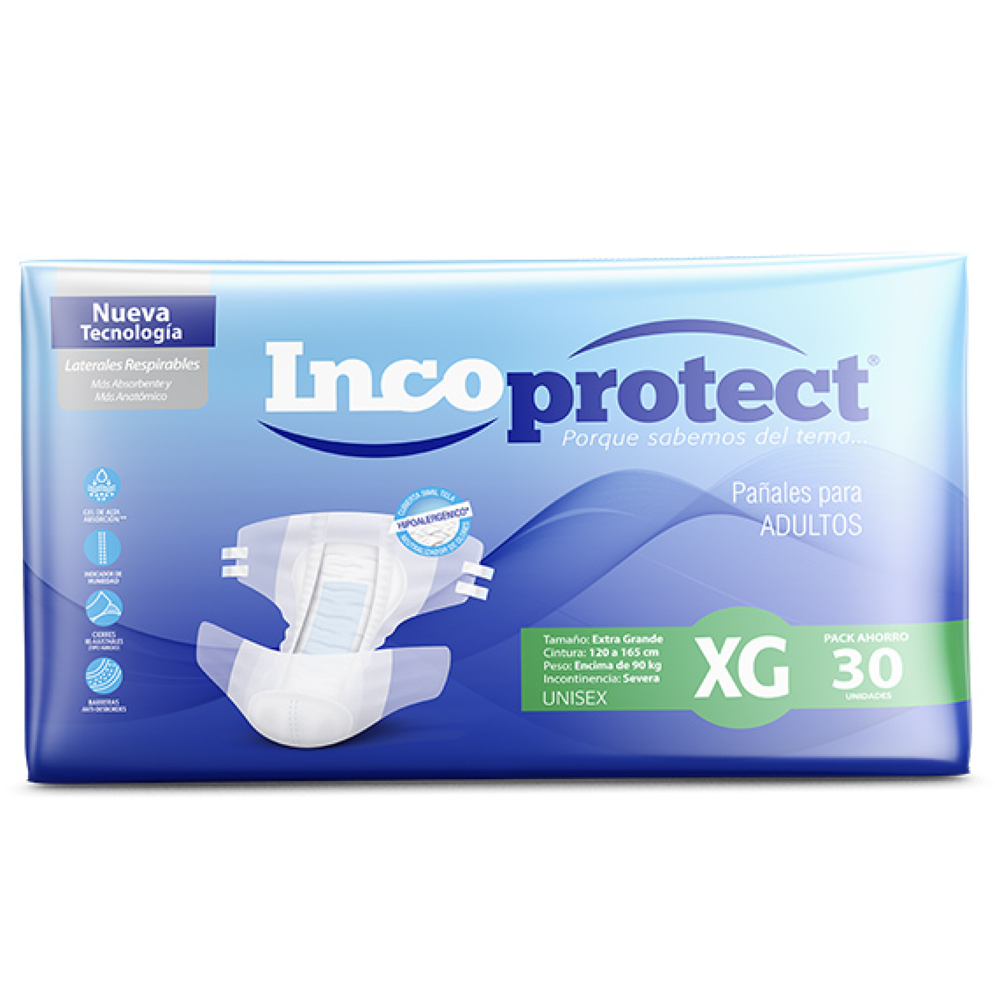 Pañales para adulto Incoprotect - XG x30 — Farmacia Don Bosco