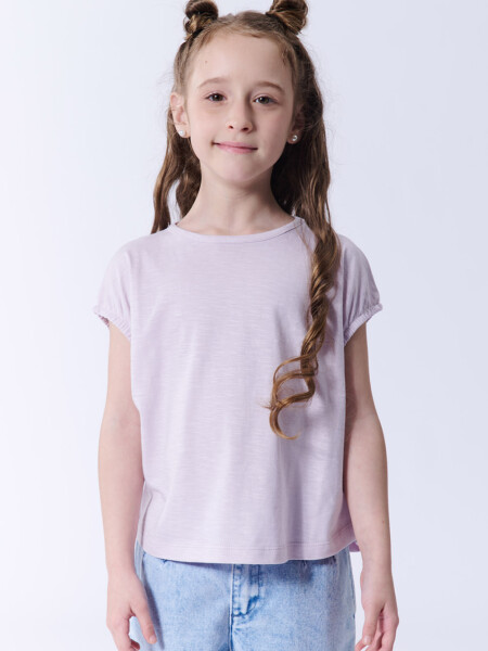 Remera crop Lila