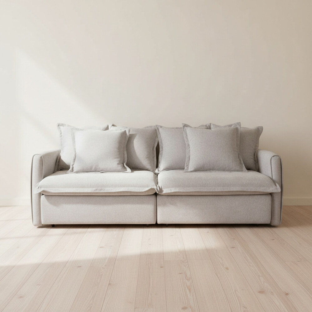 SOFÁ CAMA 3 CUERPOS TELA NATURAL-BEIGE VERONA BEIGE