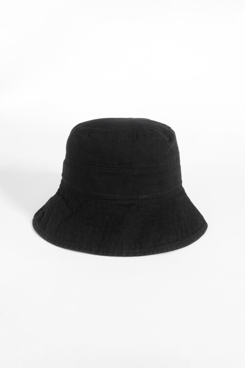 Gorro bucket pespunte negro