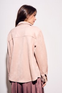 Camisa Gamuza Cuero Vegano Rosa