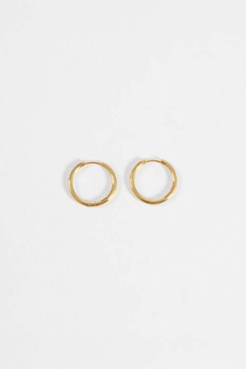 Aros acero medium dorado