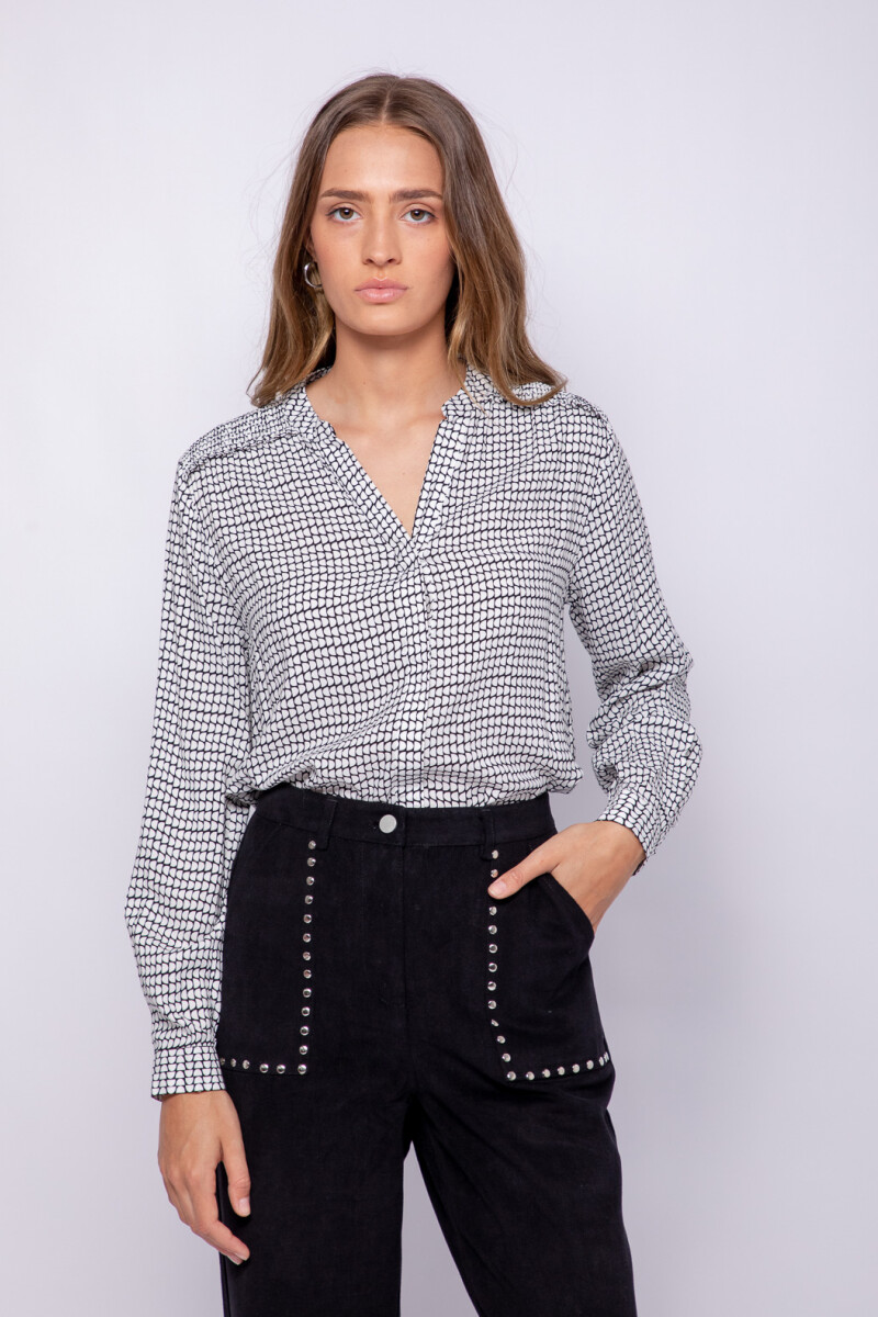 CAMISA SARRIA Negro/Crudo