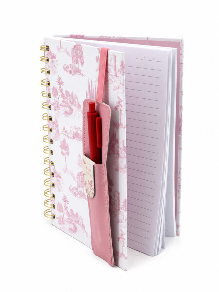 LIBRETA LISBOA CON LAPICERA Y CAJA CELESTE
