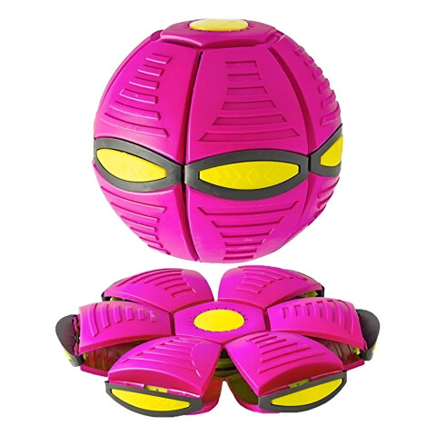 Pelota Magica Plegable Juguete Boomerang Luz Led Juego Vairante Color Rosa