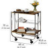 Carrito de servicio Dinett DELUXE NOGAL Wenko Carrito de servicio Dinett DELUXE NOGAL Wenko