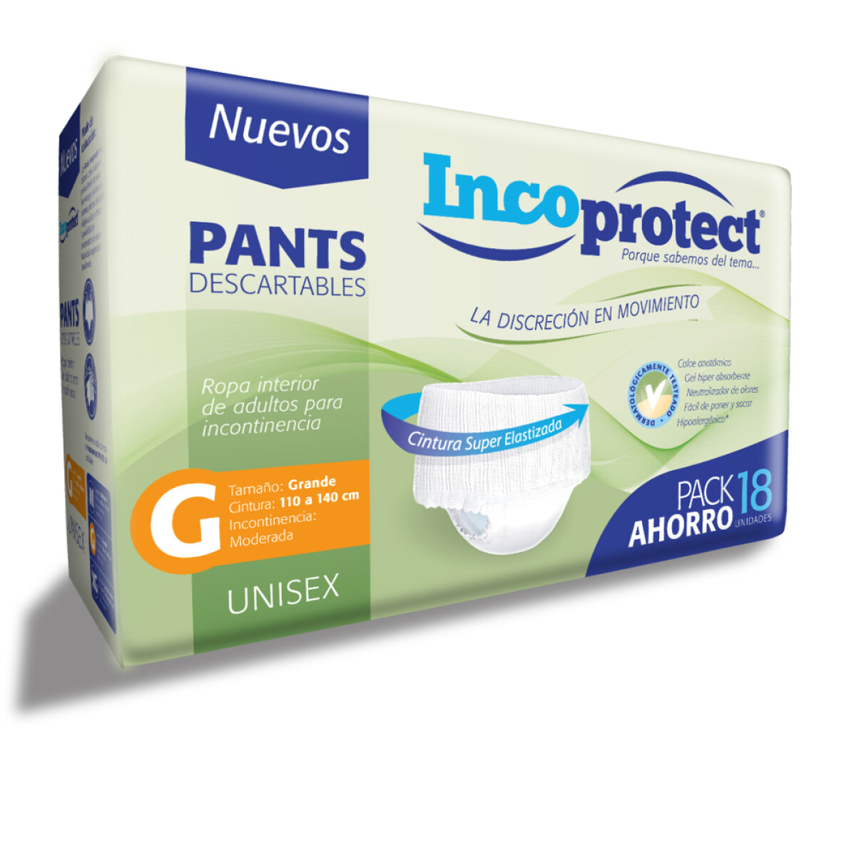 Incoprotect Pants Talle G 18 unidades. 