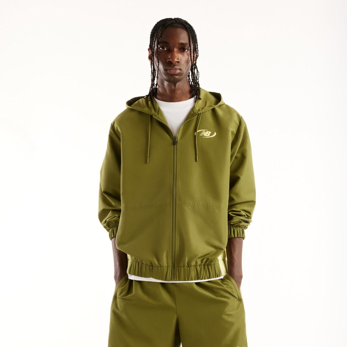 Campera New Balance de Hombre - Trackside - MJ62Y8SJGEE - GREEN 