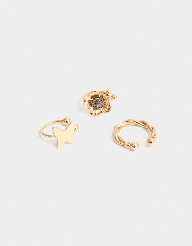 Bijou Cuff Metal diferenciado Cuff De Metal - Dorado