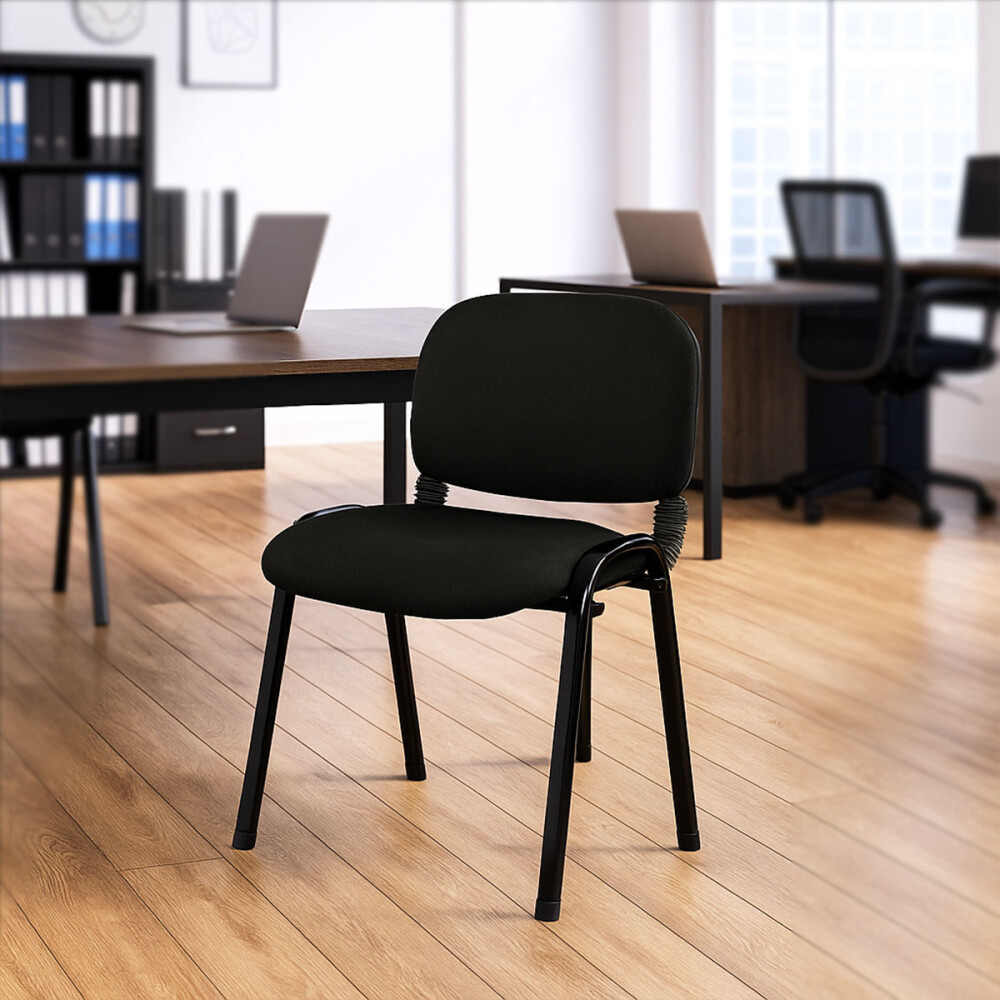 Silla Apilable De Metal Y Plástico Color Negro Silla Apilable De Metal Y Plástico Color Negro