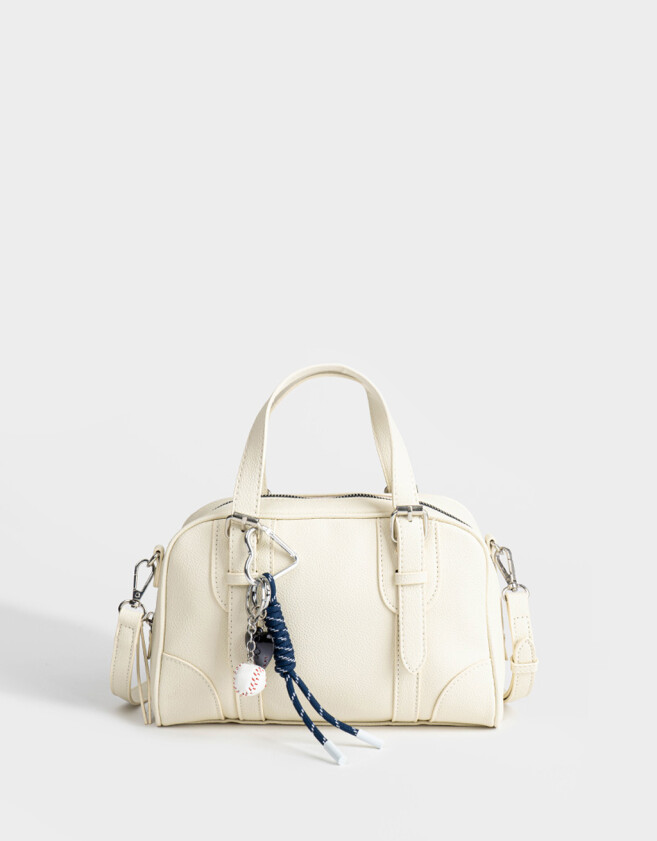 Bowling Sport Cartera Bowling Con Charm - Blanco Crudo