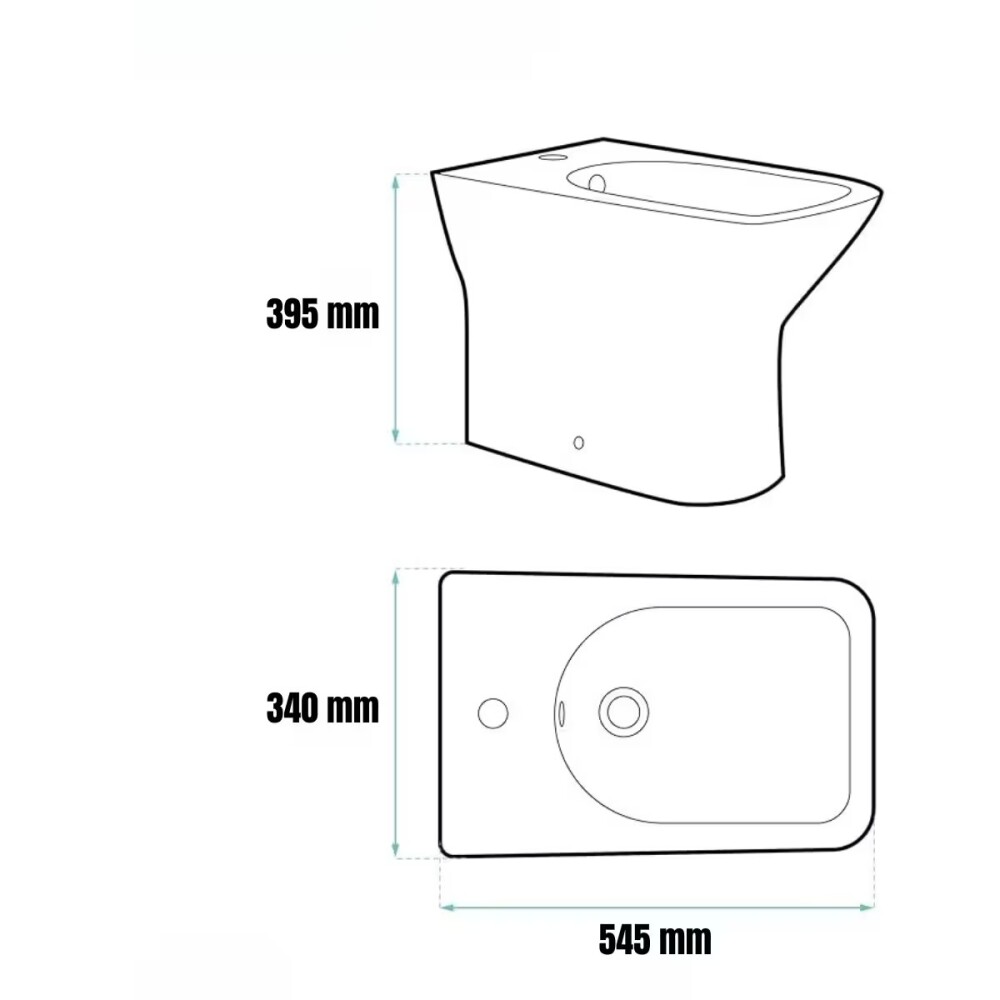 Bidet Lenna Blanco Dmc 54x34x40 Bidet Lenna Blanco Dmc 54x34x40