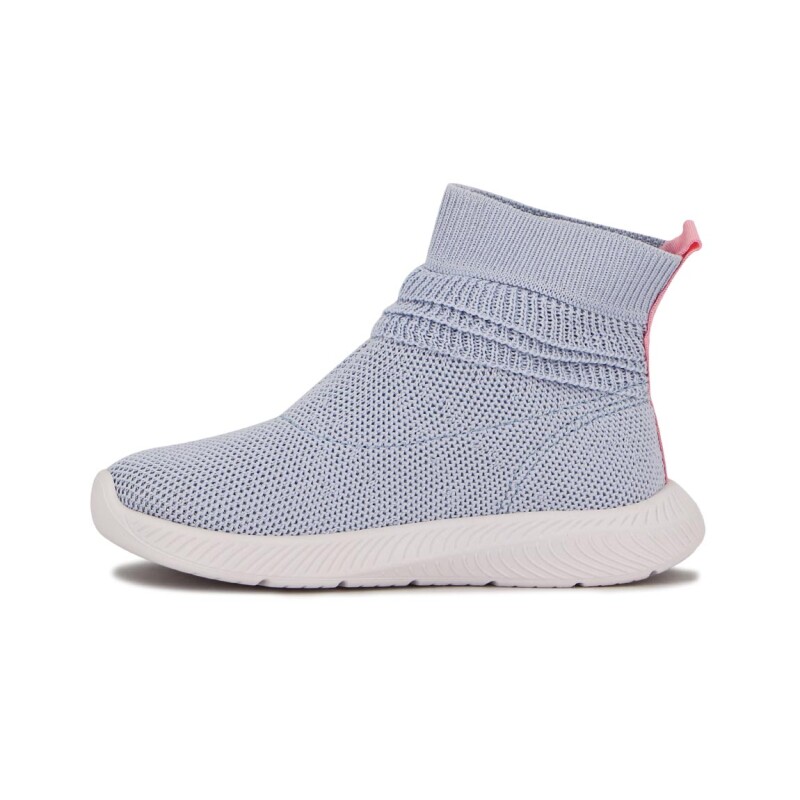 Molekinha Calzado Deportivo Mid Casual Tejida Suela De Goma Azul Jean-plata