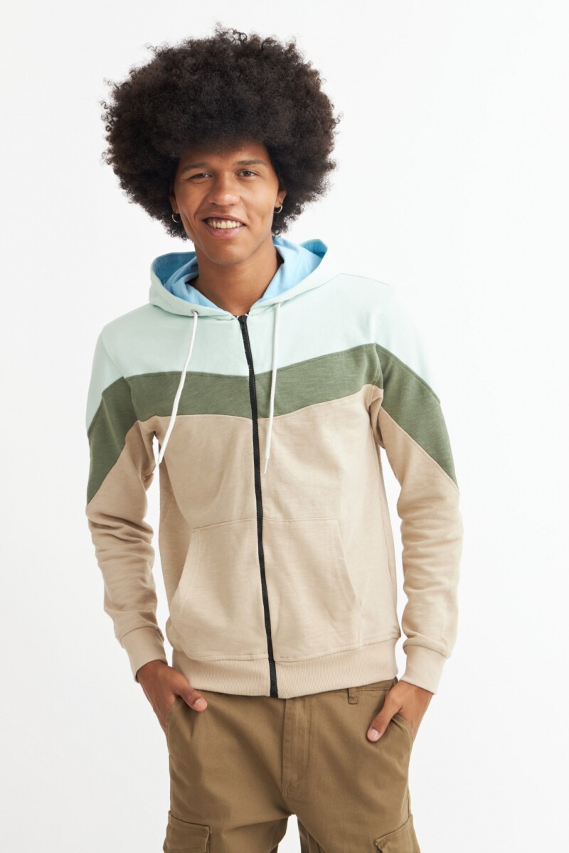 Sweatshirt con cierre frontal MENTA