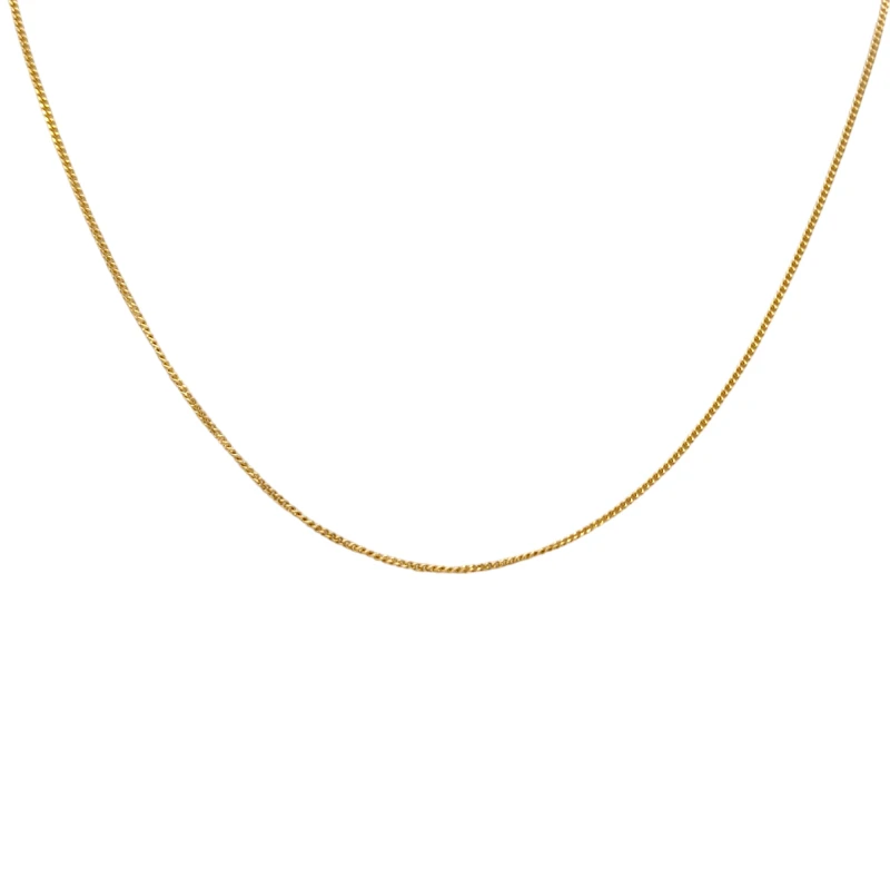 Cadena oro barbada fina-Oro 18k -Sin Piedra-CD9502 sinpiedra