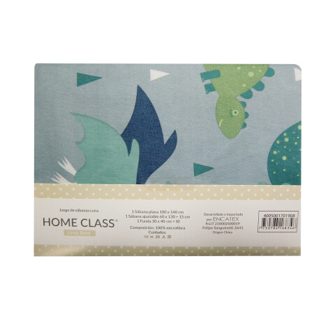 Juego De Sábanas Para Cuna Bebé Estampado Home Class Dinosaurio