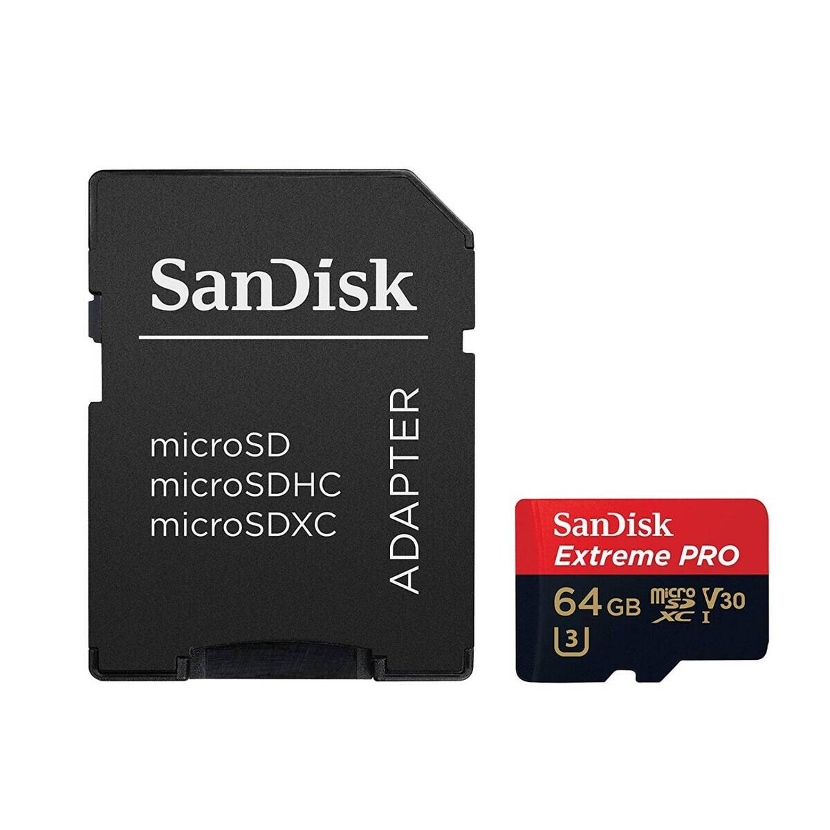 Tarjeta micro sd sandisk 64gb extreme pro 170mb/s 4k + adaptador sd 