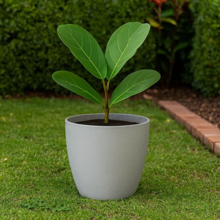MACETA DE PLASTICO DECORATIVA UMBRA 27CM GRIS MACETA DE PLASTICO DECORATIVA UMBRA 27CM GRIS