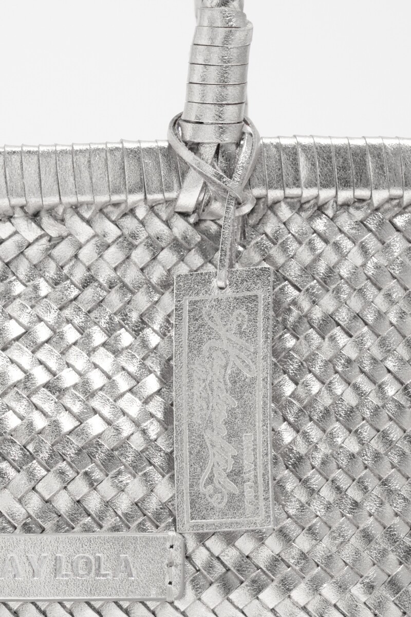 BOLSO MINI TRENZADA Plata