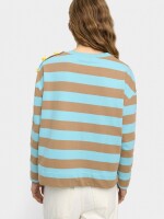 Sudadera Con Rayas 100% Algodón multicolor
