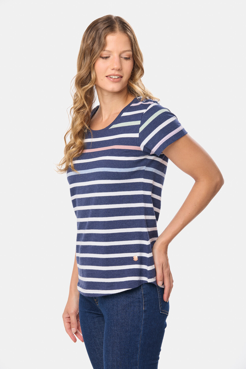 REMERA RAYADA Azul