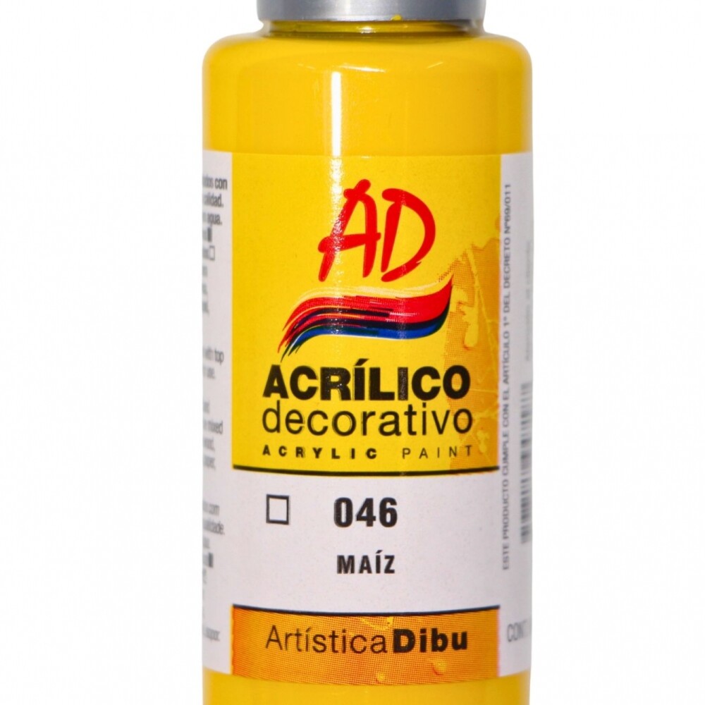 PINTURA ACRILICA ARTISTICA DIBU 60 ML. DIFERENTES COLORES COLOR MAIZ 046
