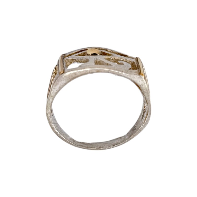 Anillo Ojo de Ra-Plata y Oro-Sin Piedra-AN5771 sinpiedra