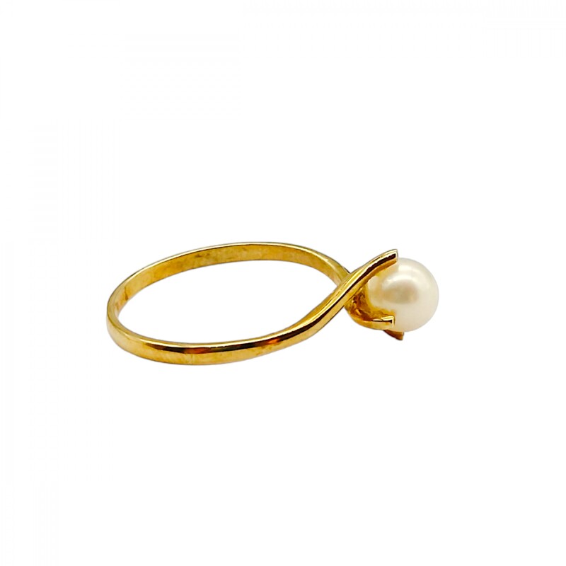 Anillo Solitario-Oro bajo-Perla española-AN8164 conperla
