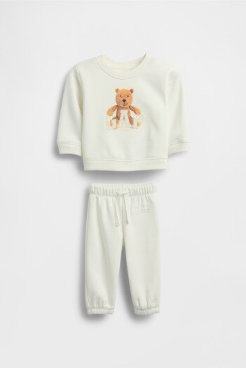 Set De Pantalón Deportivo Y Buzo Bebé New Off White