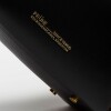 Cartera de Mano Anette Chica en Efecto Cuero Liso Negro