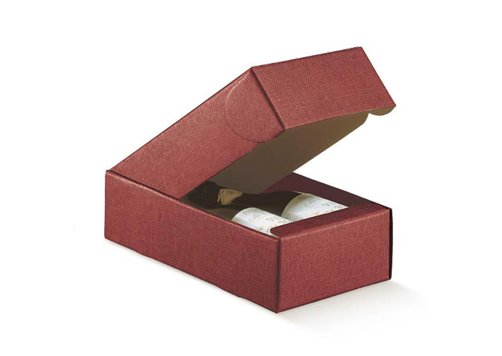 Caja rígida 2 botellas 34x18,5x9 - 4162 - SETA BORDEAUX 
