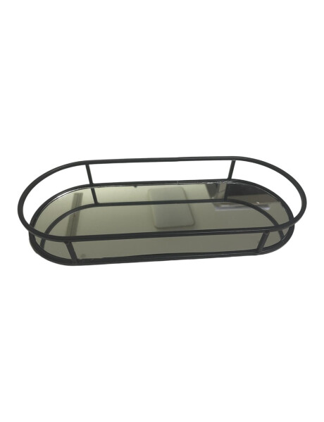 BANDEJA ESPEJO OVAL 29x12x4CM METAL NEGRO BANDEJA ESPEJO OVAL 29x12x4CM METAL NEGRO